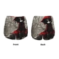thumbnail image 3 of KLL Dark Red Hooded Girl Pattern Shorts Women,Athletic Shorts High Waisted Running Shorts Pocket Sporty Short Gym Elastic Workout Shorts-Medium, 3 of 7