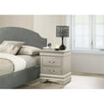 thumbnail image 2 of Maklaine Contemporary 2 Drawer Nightstand in Silver Champagne, 2 of 5