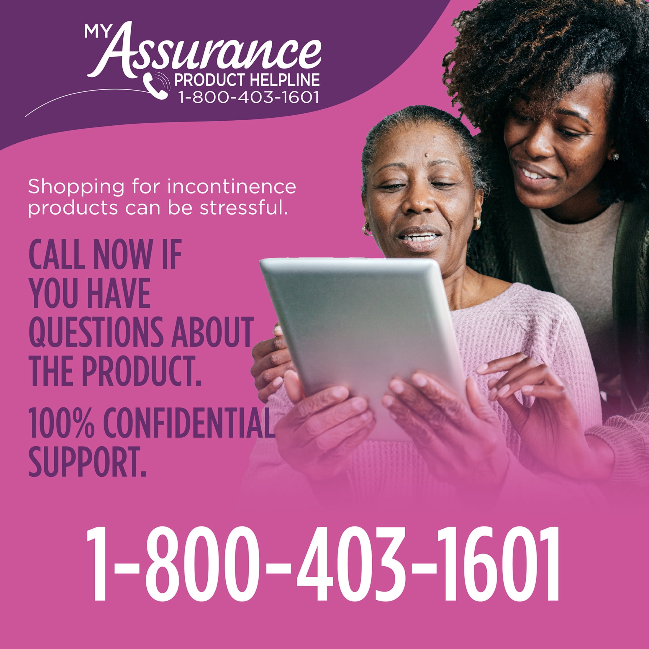 Assurance Women's Overnight Incontinence and Postpartum Underwear, S/M, Ultimate Absorbency, 16 Count