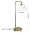 thumbnail image 3 of Henn&Hart 11" Brass Finish Metal/Glass Table Lamp, 3 of 4