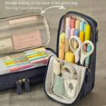 thumbnail image 4 of Under 10 Office&Craft&Stationery Korean Creative Double Layer Folding Pen Bag Simple and Large Capacity Multi Functional Stationery Box for Girls In Junior High School, 4 of 4