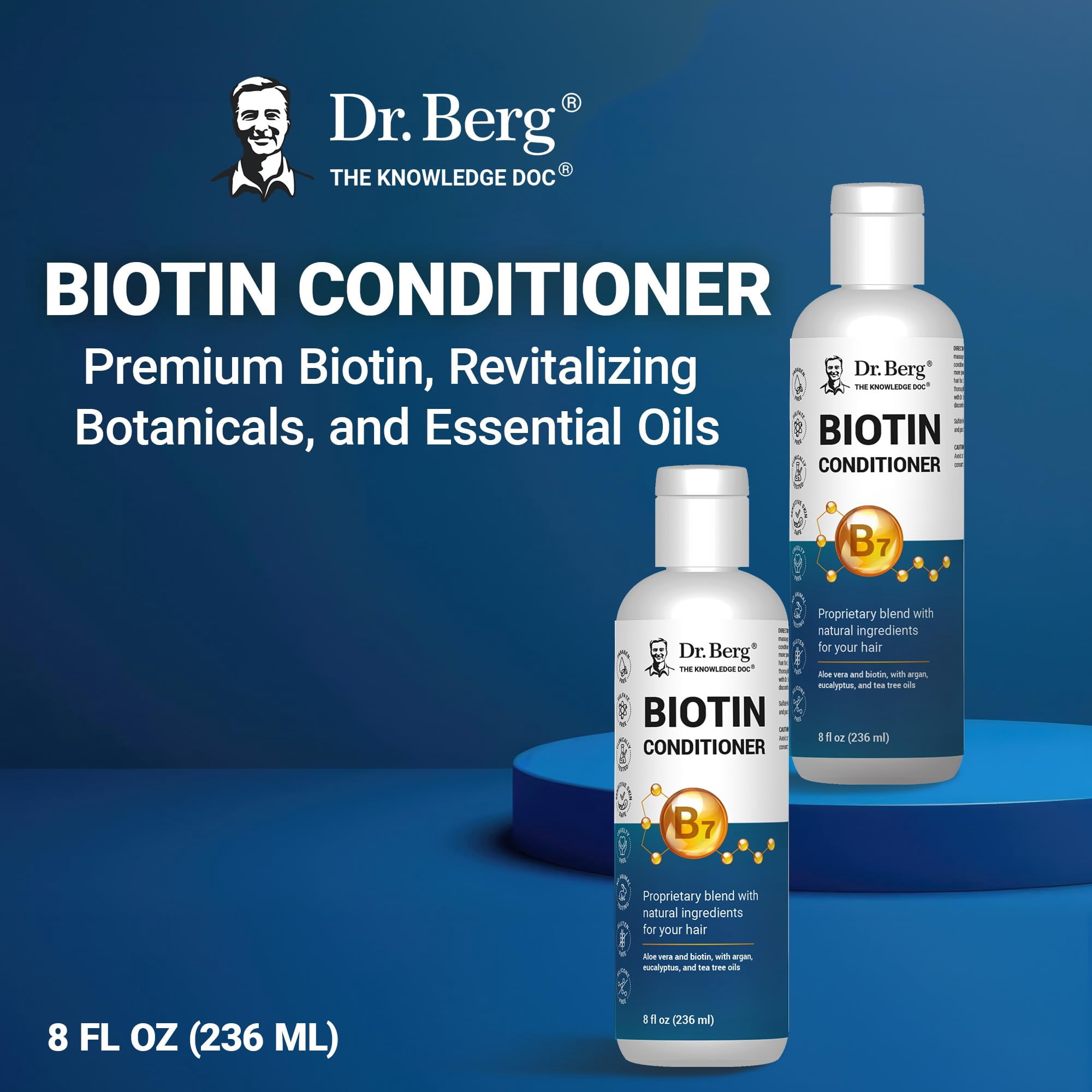 Dr. Berg Biotin Conditioner - Sulfate & Paraben Free Hair Conditioner - Men and Women