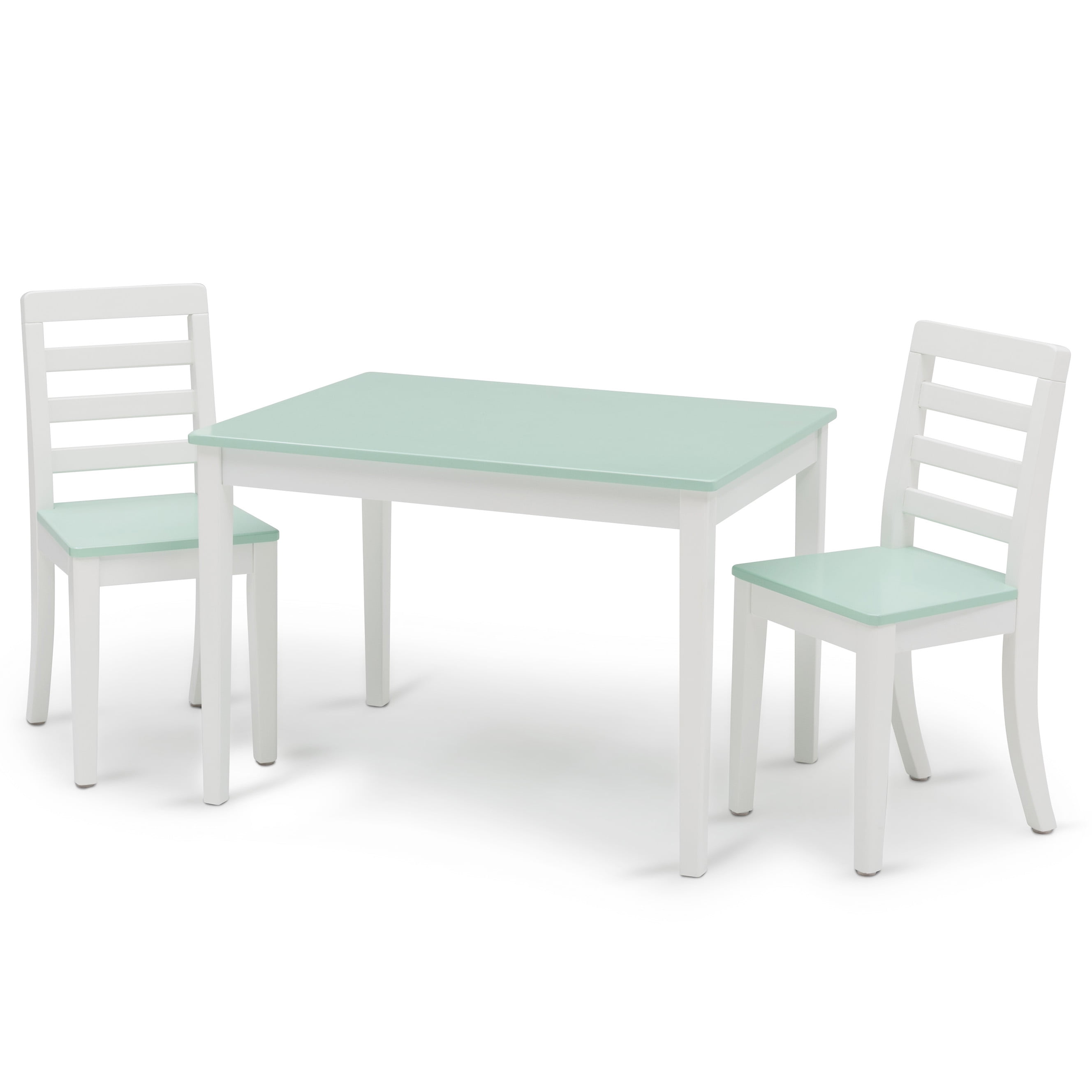 Delta Gateway Table & 2 Chairs Set White & Aqua