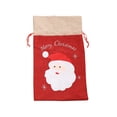 thumbnail image 1 of Bearachild 2 bolsas de regalo de arpillera de Navidad, organizador de envoltura con cordón de gran capacidad para vacaciones, paquetes de almacenamiento de Kits de decoración para fiestas Anciano Bearachild HA009297-01, 1 of 6