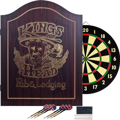 Professional Deluxe 15" Dart Board & 6 Darts for Cabinet Pubs House Bar Cafe 