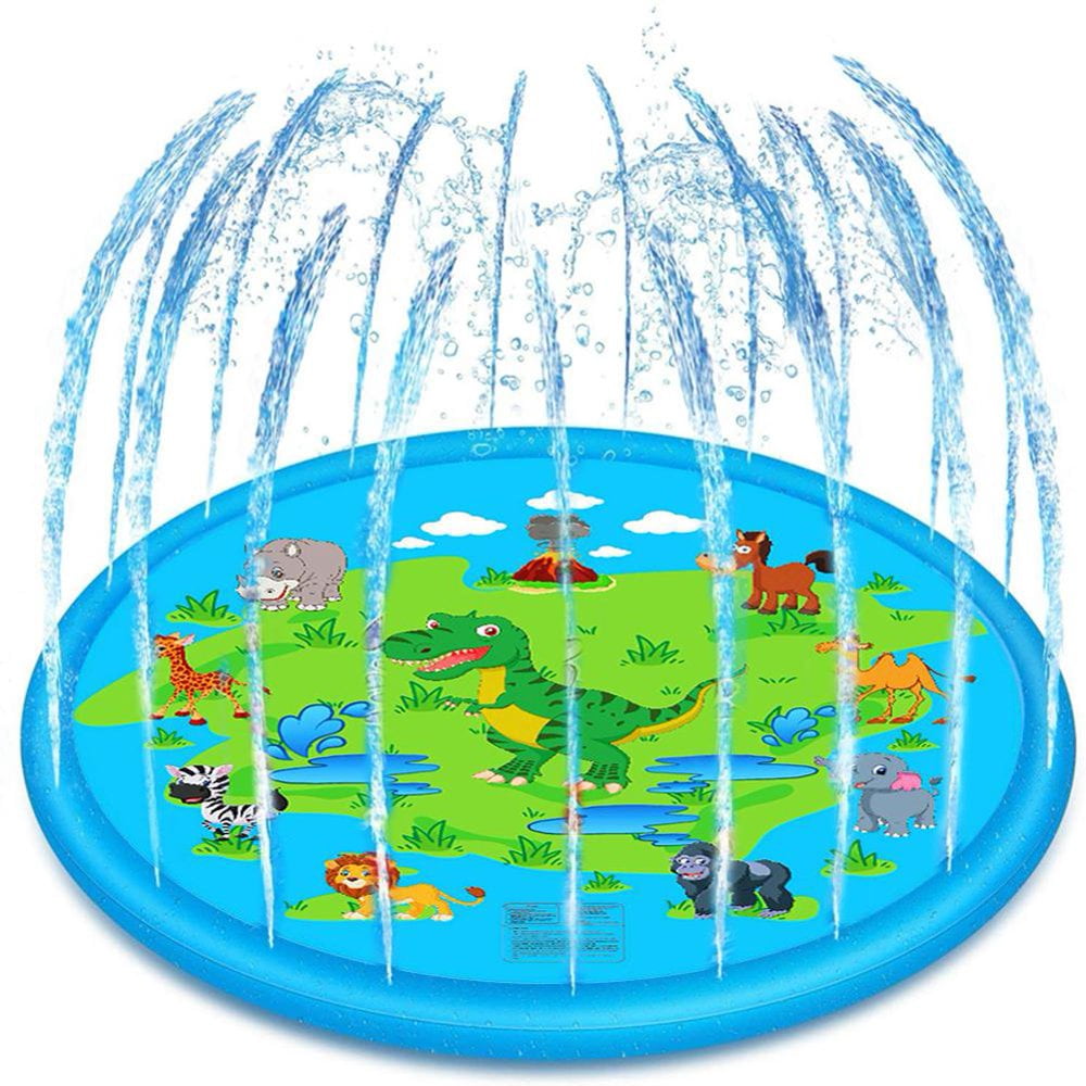 Tapis d'Eau 450 cm Extra Large, Antidérapant, Splash Pad Épais pour Enfants et Chiens, Jeux Aquatiques d'Été - Jeux - Jouets