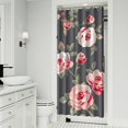 thumbnail image 2 of Waterproof Pioneer Shower Curtain 36x72 Inch Polyester Unique Colorful Floral Shower Curtain for Bathroom Hotel Home Decor with 7 Plastic Hooks, 2 of 5