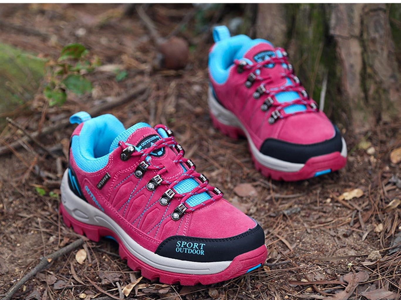 Women's Hiking Shoes Waterproof Anti-Slip Outdoor Ankle Boots Hike Trekking Shock Absorption Boots for Camping Climbing