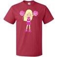 thumbnail image 3 of Inktastic Cheerleaders, Girl With Blonde Hair, Pink Uniform T-Shirt, 3 of 5