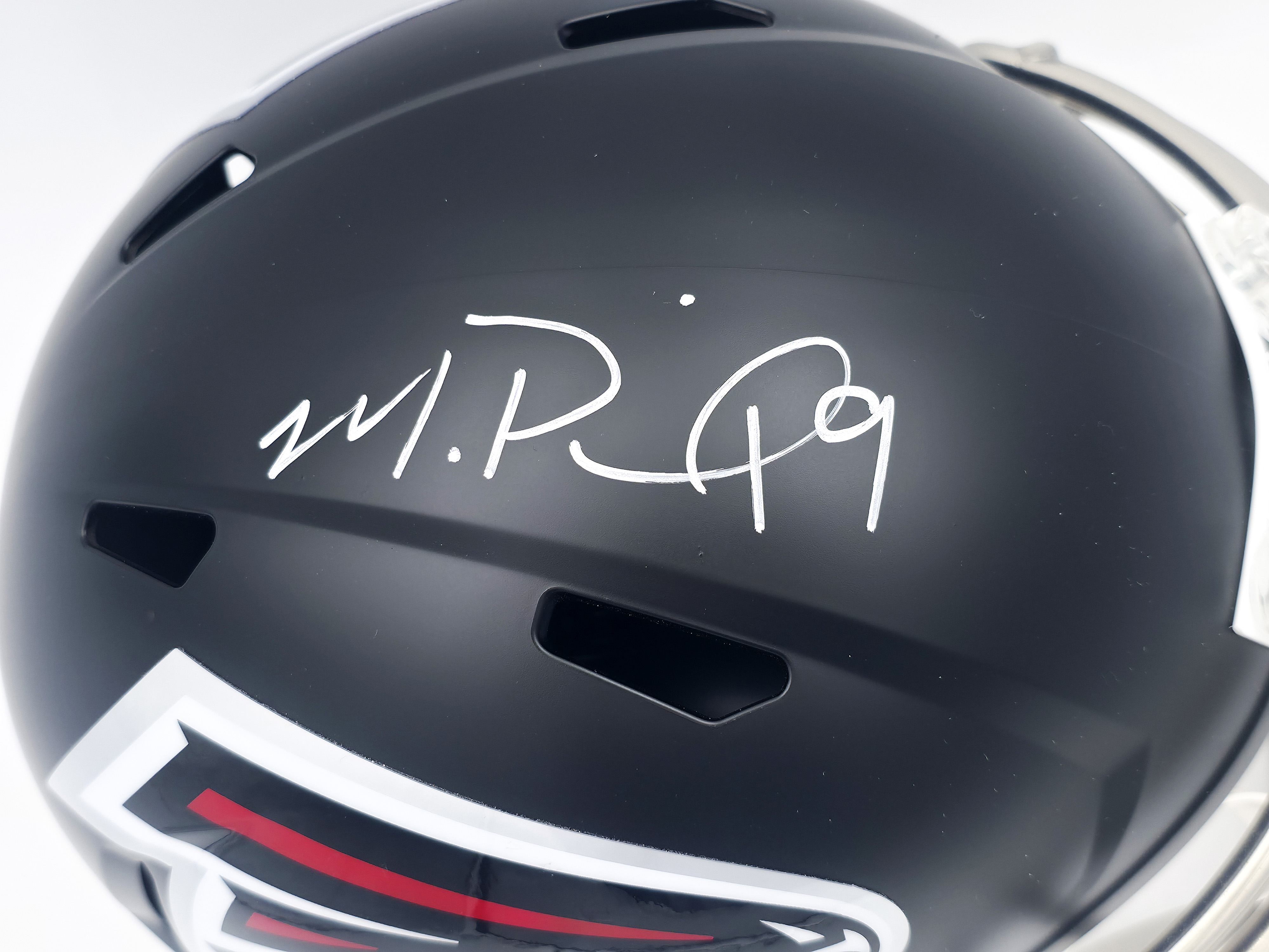 Michael Penix Jr. Autographed Atlanta Falcons 2020 Alternate Black Full Size Speed Replica Helmet Beckett BAS Witness 242567