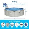 thumbnail image 4 of Bestway Hydrium 15' x 48" Steel Side Wall Above Ground Pool w/ Sand Pump & Accessories, 4 of 13