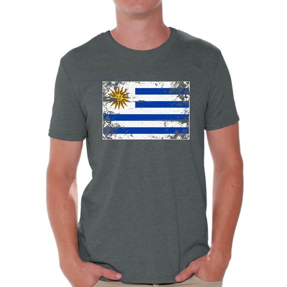 Awkward Styles Uruguay Flag Shirt for Men Uruguayan Soccer 2018 Tshirt Gifts from Uruguay Flag of Uruguay Uruguayan Men Uruguay Shirts for Men Uruguay 2018 Tshirt Uruguayan Gifts for Him