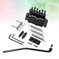 thumbnail image 2 of EeaseCA 1 Set GA505 6 String Metal Saddle Bridge Strain Plate Bridge for Musical Instrument Replacement Guitar Double Locking Tremolo System Right Handed (Black), 2 of 8