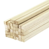 Square Wooden Sticks, 20"x5/32"x5/32" Dowel Rod Unfinished Hardwood Stick Craft Twigs Log Stick for DIY Crafts 60pcs