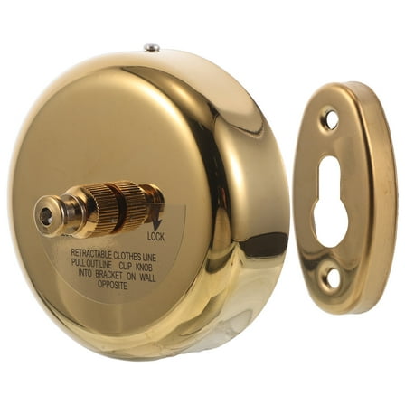 OFFIGAM Retractable Clothesline for Travel, Stainless Steel and Nylon, Easy Installation, , Portable, 2.5m, Golden Color