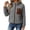 Gray, variant on SuTry Women's Fleece Jacket Stand Collar Full Zip Sherpa Texture Contrast Pocket Drop Shoulder Relaxed Fit Long Sleeve Winter Casual Daily Wear Outerwear
