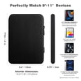 thumbnail image 2 of Funda para tablet MoKo de 9 a 11 pulgadas para iPad Air/Pro/Gen, color negro, 2 of 8