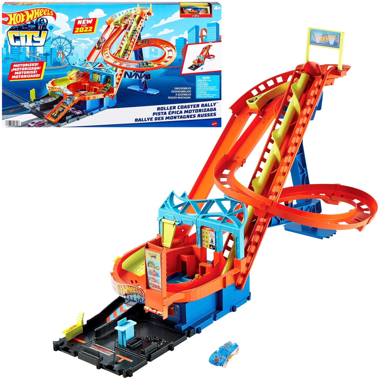 Mattel MTTHJV69 Hot Wheels City Roller Coaster Rally Playset Pack