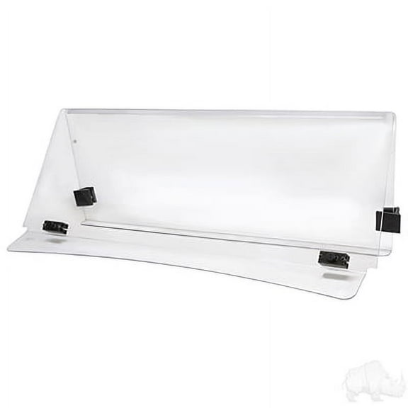 Windshield, Impact Modified Clear 2 Piece, E-Z-Go Express Cowl w/ Standard Top & 3/4" Strut