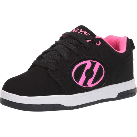 Heelys Girls' Voyager Tennis Shoe Black/Pink 3 M US Big Kid