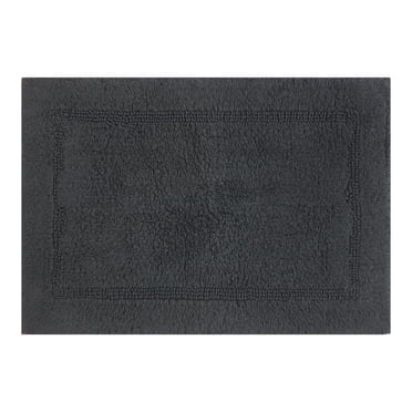 Better Homes & Gardens Cotton Reversible Bath Rug, Grey Shadow, 17" x 24"
