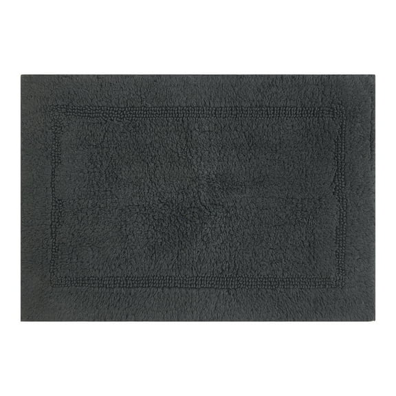 Better Homes & Gardens Cotton Reversible Bath Rug, Grey Shadow, 17" x 24"