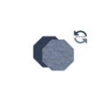 thumbnail image 3 of Dainty Home Amalfi Faux Leather Reversible 2 Pattern 15" x 15" Octagon Placemats, Set Of 4, Blue, 3 of 3