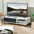 thumbnail image 4 of Gymax Table Basse Moderne 2 Niveaux Table d'Appoint avec Rangement pour Salon, 4 of 10