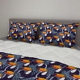 thumbnail image 2 of Tropical Comforter & Sham Bedding Set, Toucan Birds and Monstera Leaves Circles Rhythmic Motifs Print, 3 pcs Duvet Set Microfiber Filling Quilt, 5 Sizes, Dark Purple Orange, by Ambesonne, 2 of 4