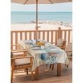 thumbnail image 2 of Outdoor Tablecloth with Umbrella Hole for Patio/Picnic/Party, Starfish Coastal Waterproof Table Cloth Rectangle Table Cover Washable, Summer Ocean Coral Conch Seagrass Vintage Brown (54"x 80"), 2 of 8