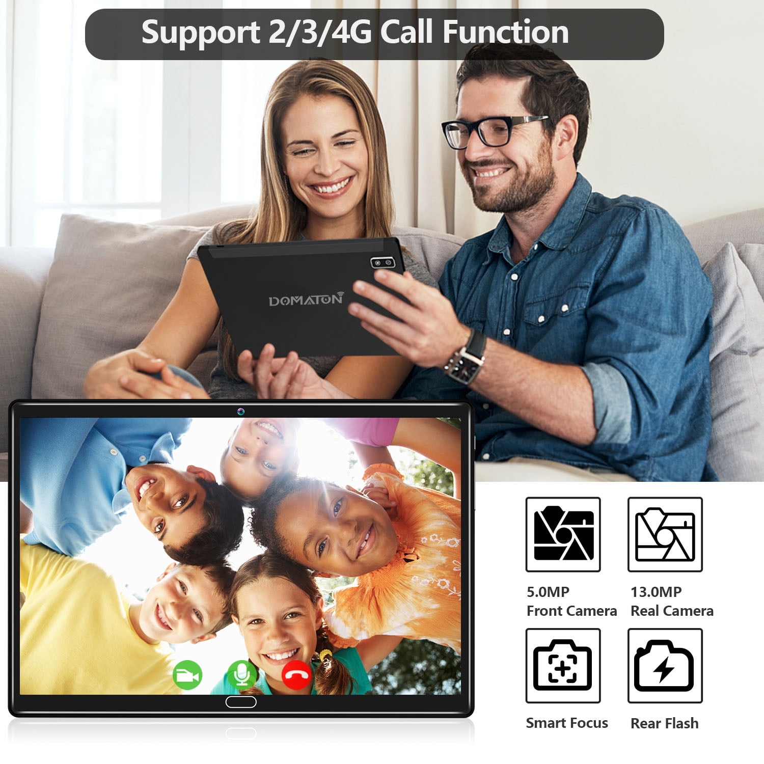 2024 Newest Android 13 Tablet with Keyboard, 10.1 inch Tablet,4 + 64GB Storage, Octa-Core, Android Tablet