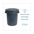 thumbnail image 5 of Boardwalk Round Waste Receptacle, 44 gal, Plastic, Gray, 5 of 6