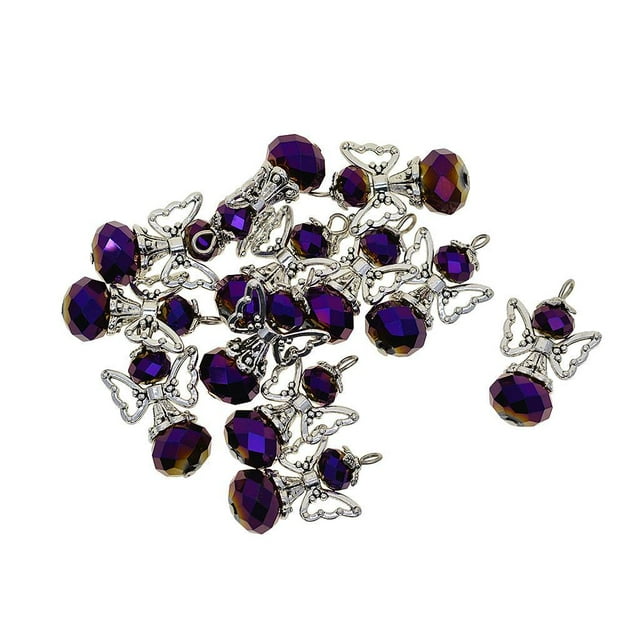 Abbracc 12 Pcs Pendentif en Alliage Filigrane Creux avec Perles de Verre Cristal