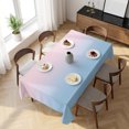thumbnail image 3 of Pink Blue Ombre Table Cloth Waterproof Tablecloths, Pink Gradient Color Modern Abstract Art Tablecloth Dining Table Cover for Kitchen Party Tabletop Outdoor, Rectangle Tablecloth 54x108 Inch, 3 of 9