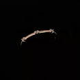thumbnail image 5 of Ultra-fine Tail Ring 925 Silver/Rose Gold Women's Three-Stone Engagement CZ Band, 5 of 6