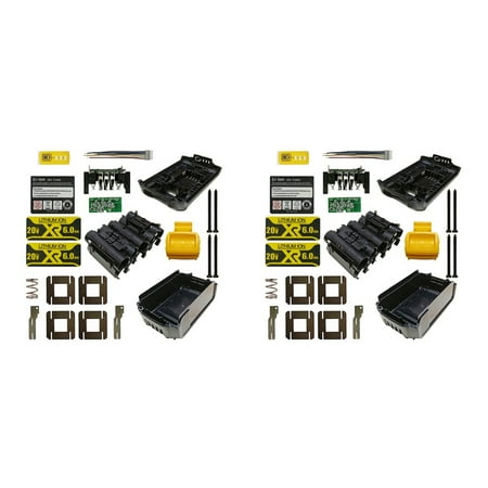 

2Set - Battery Plastic Box Case PCB Charging Protection Circuit Board for Dewa 18V 20V 6Ah Tool Housing