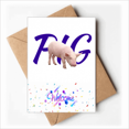 thumbnail image 1 of pr pig posture animals Welcome Back Greeting Cards Envelopes Blank, 1 of 3