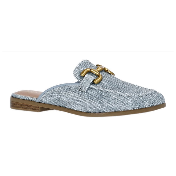 Time and Tru Women's Buckle Loafer Mules