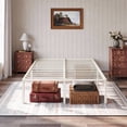 thumbnail image 3 of Einfach Queen Bed Frame with Ample Under-Bed Storage Space, Heavy Duty, No Box Spring Needed, Cream White, 3 of 10