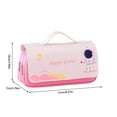 thumbnail image 2 of sruoe Pencil Case, Pen Bag Organizer, Pencil Case with Zippe, Pencil Pouch, Large Capacity Pencil Case, Stationery Storage Bag, Multi Compartment Pencil Case, Handheld Pen Bag, Canvas, 2 of 5