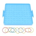 thumbnail image 1 of s de placa de uñas de plástico Juego de rompecabezas de de áticas para Geometría de áticas Juguetes educativos R Baoblaze Placa de tabla de uñas Geoboard Math, 1 of 8