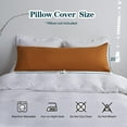 thumbnail image 4 of Simple&Opulence Body Pillow Cover 20" x 54",100% Pure Linen, Ultra Soft and Breatherable, Body Pillowcase with Envelope Closure for Adults (Rust), 4 of 6