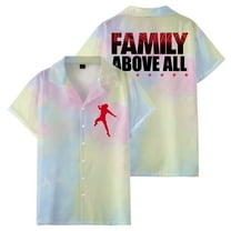Roman Reigns Family Above All Shirts Women Men's Short Sleeve Button-up T-shirt Trendy Outfits