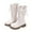 White, variant on lnmuld Boots for Girls Stylish Autumn Girls Casual Boots Flat Thick Sole Non Durable PU Leather Comfortable Footwear for Everyday Wear Size:9.5-10 Years