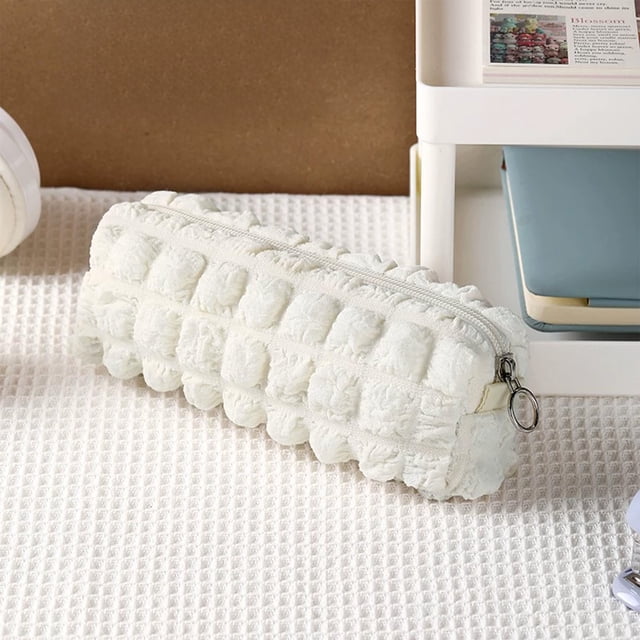 PRETXORVE Cream Puff Pencil Not Collision Models Large Capacity Solid Color Soft Absolutely Beautiful Stationery Storage
