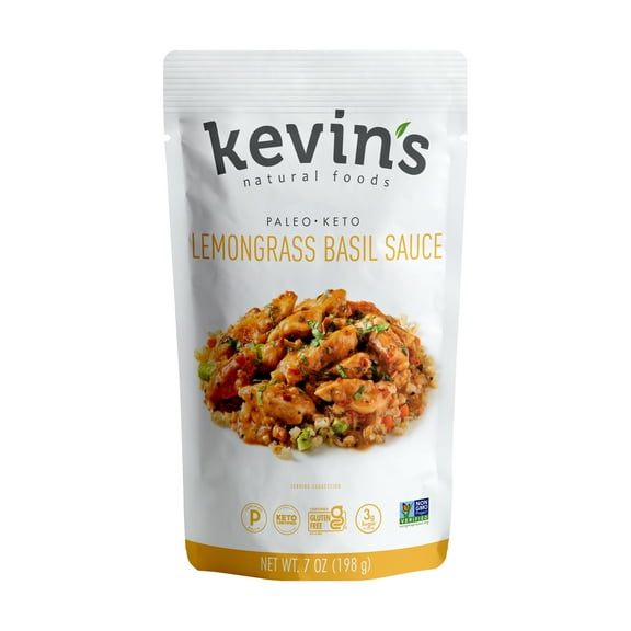 Kevins Natural Foods - Lemongrass Basil Sauce, Paleo & Keto, 7 Ounces