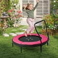 thumbnail image 3 of Topbuy 40" Foldable Trampoline for Kids ASTM Certified Mini Baby Trampoline with Thick Foam Covered Handle Pink, 3 of 10