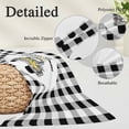 thumbnail image 3 of Summer Lemon Throw Pillow Covers, Watercolor Truck Black Plaid Checkered Soft Breathable Pillow Cases with Invisible Zipper for Sleeping, King Size Pillowcases for Couch Bed Sofa Chair 20x36 Inches, 3 of 9