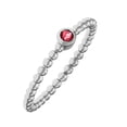 thumbnail image 6 of 18k White Gold Plated Pink Stone Stackable Fashion Ring, 6 of 10