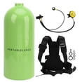 thumbnail image 1 of Equipo de buceo hidroneumático didep 3l 30‑ 50 minutos botella de oxígeno sumergible hidroneumático de aluminio de aviación botella verde sumergible, 1 of 10